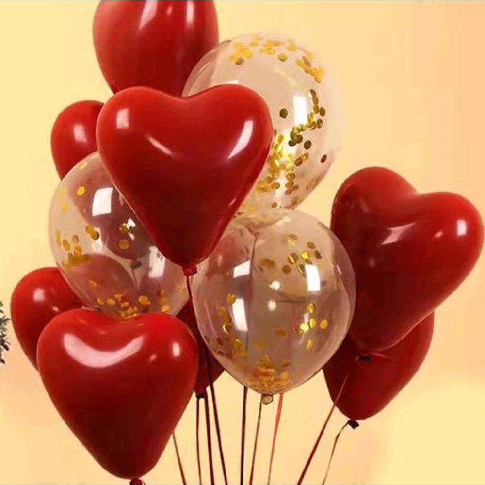 Valentine's‎ day decoration 11 pcs heart decorative ballon set love new